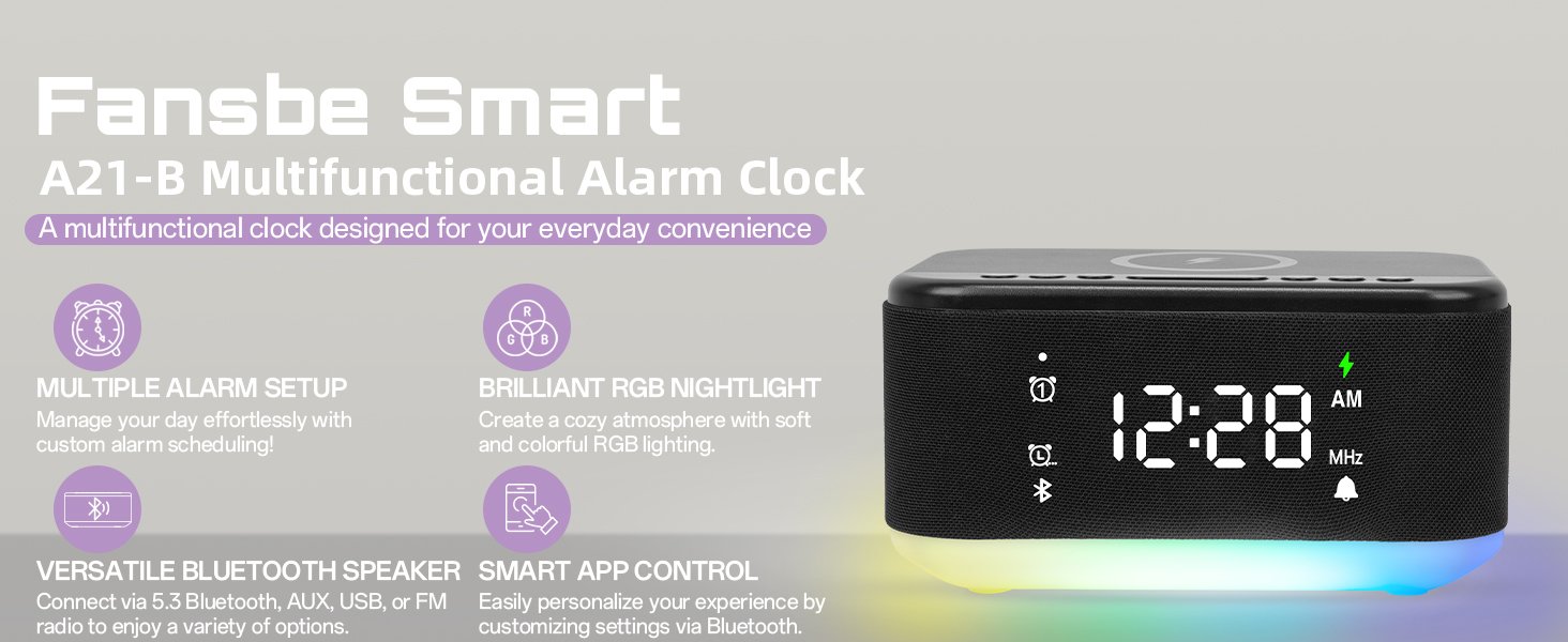 A21B FM Alarm Clock Speaker Detail 1