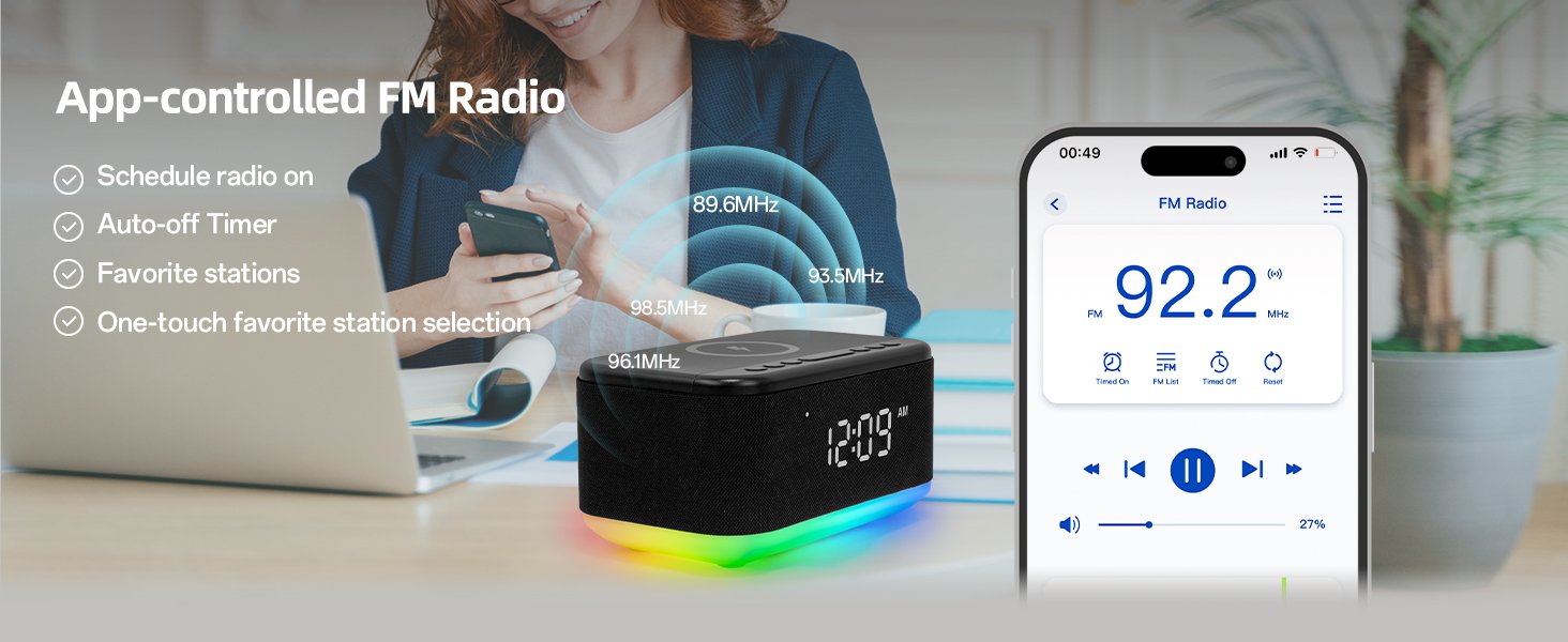 A21B FM Alarm Clock Speaker Detail 6