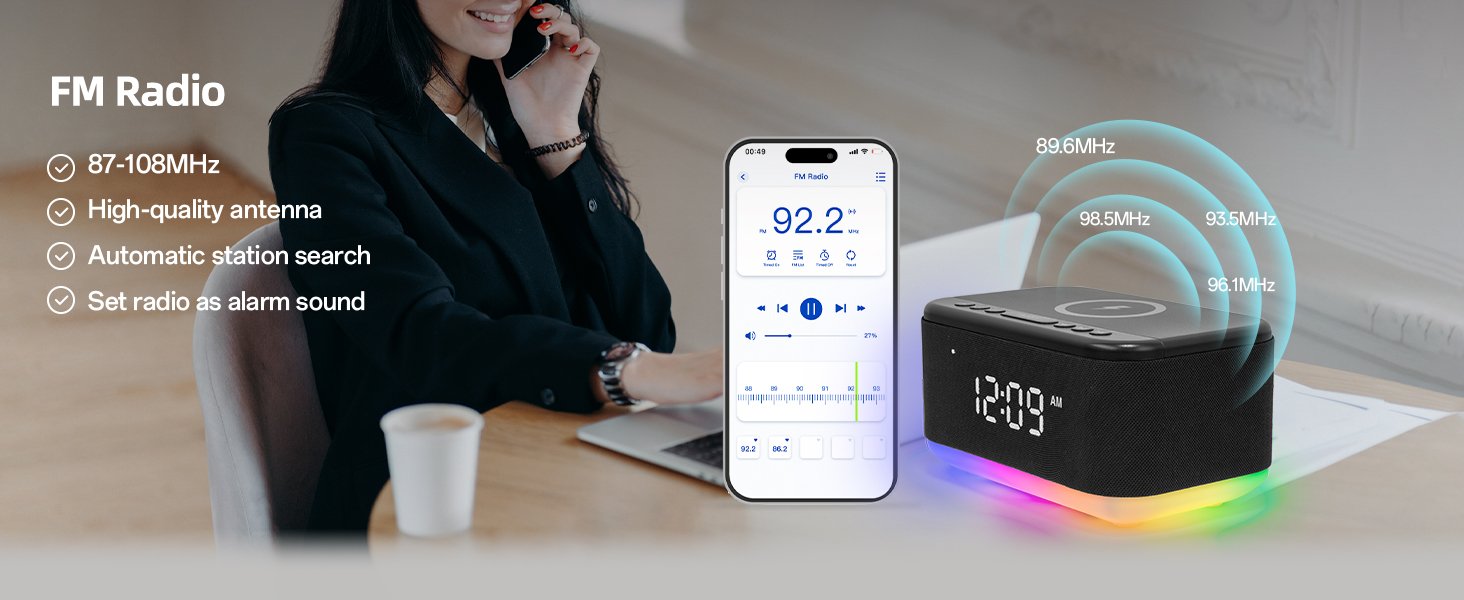 A21B FM Alarm Clock Speaker Detail 7