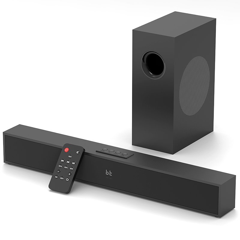 OEM 2.1CH Home Stereo System Soundbar Deep Bass USB AUX ARC TV Multimedia Bluetooth Wireless Speaker Sound Bar With Subwoofer